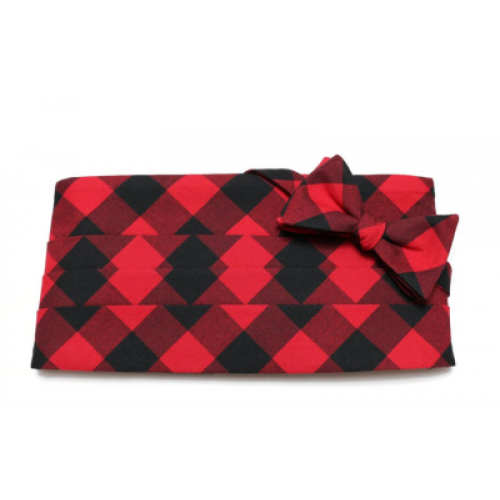 Buffalo Plaid II Cummerbund and Tie